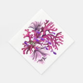 Lila Ocean Mermaid Napkins Serviette (Ecke)