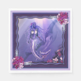Lila Ocean Mermaid Napkins Serviette
