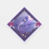 Lila Ocean Mermaid Napkins Serviette (Ecke)