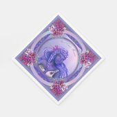 Lila Ocean Mermaid Napkins Serviette (Ecke)