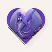 Lila Ocean Mermaid Notebook Notizblock (Vorderseite)