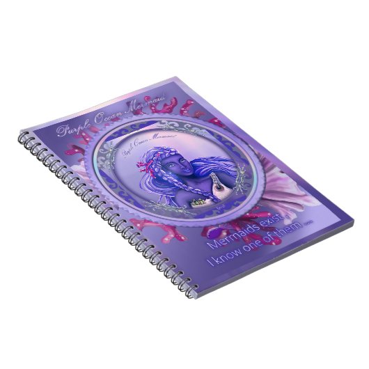 Lila Ocean Mermaid Notebook Notizblock (Rechte Seite)