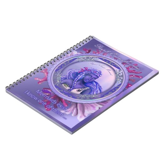 Lila Ocean Mermaid Notebook Notizblock (Linke Seite)