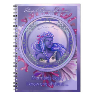 Lila Ocean Mermaid Notebook Notizblock