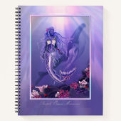 Lila Ocean Mermaid Notebook Notizblock (Vorderseite)