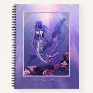 Lila Ocean Mermaid Notebook Notizblock