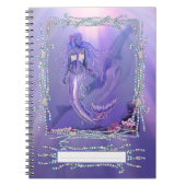 Lila Ocean Mermaid Notebook Notizblock (Vorderseite)