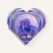 Lila Ocean Mermaid Notebook Notizblock (Vorderseite)