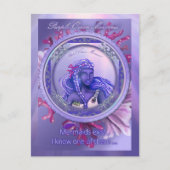 Lila Ocean Mermaid Postkarte (Vorderseite)
