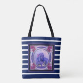 Lila Ocean Mermaid Tote Bag Tasche (Rückseite)