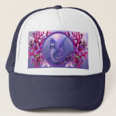 Lila Ocean Mermaid Trucker Hat Truckerkappe (Vorderseite)