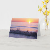 Lila Ocean Sunset Card Karte (Gelbe Blume)