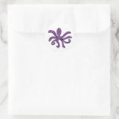 Lila Octopus-Aufkleber Runder Aufkleber (Tasche)