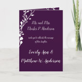 Lila oder farbige Blumenzehen Einladung (Vorderseite)