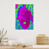 lila offene Mundöffnung Poster (Küche)