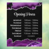 Lila Öffnungszeiten des Fensters Agate Fensteraufkleber (Blatt 3)