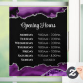 Lila Öffnungszeiten des Fensters Agate Fensteraufkleber (Zuhause)