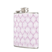 Lila ogee stripes Musterhintergrund Flachmann (Links)
