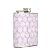 Lila ogee stripes Musterhintergrund Flachmann (Rechts)