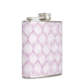 Lila ogee stripes Musterhintergrund Flachmann (Rechts)