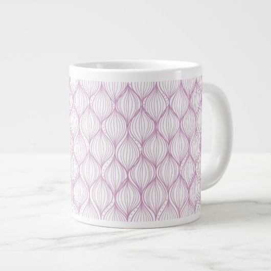 Lila ogee stripes Musterhintergrund Jumbo-Tasse (Vorderseite Rechts)