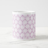 Lila ogee stripes Musterhintergrund Jumbo-Tasse (Vorderseite)