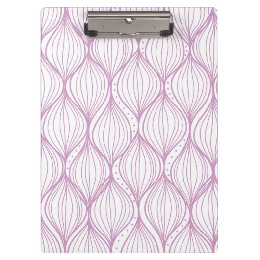 Lila ogee stripes Musterhintergrund Klemmbrett (Vorderseite)