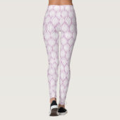 Lila ogee stripes Musterhintergrund Leggings (Rückseite)