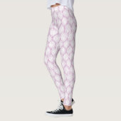 Lila ogee stripes Musterhintergrund Leggings (Links)