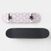 Lila ogee stripes Musterhintergrund Skateboard (Horizontal)