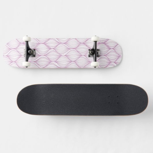Lila ogee stripes Musterhintergrund Skateboard (Horizontal)