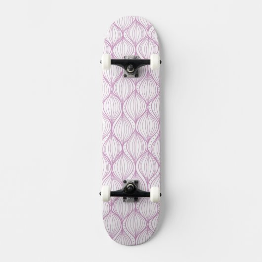 Lila ogee stripes Musterhintergrund Skateboard (Vorderseite)