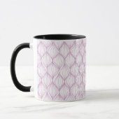 Lila ogee stripes Musterhintergrund Tasse (Links)