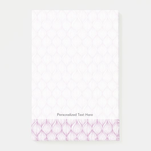 Lila Ogestreifen-Muster Post-it Klebezettel (Vorderseite)