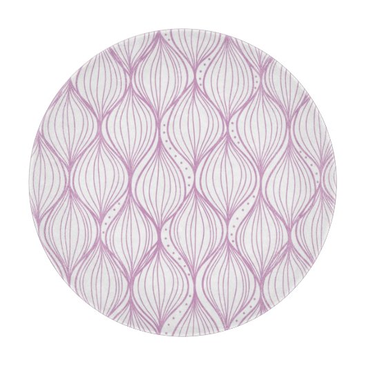 Lila Ogestreifen-Muster Schneidebrett (Vorderseite)