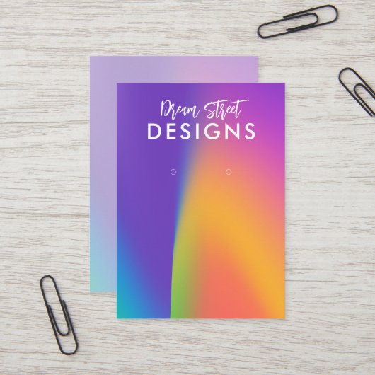 Lila Ohrensichtkarte Visitenkarte (Vorderseite/Rückseite Beispiel)