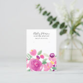 lila Ohrmuschel-Ohrmuschel Visitenkarte (Stehend Vorderseite)