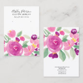 lila Ohrmuschel-Ohrmuschel Visitenkarte (Vorne/Hinten)