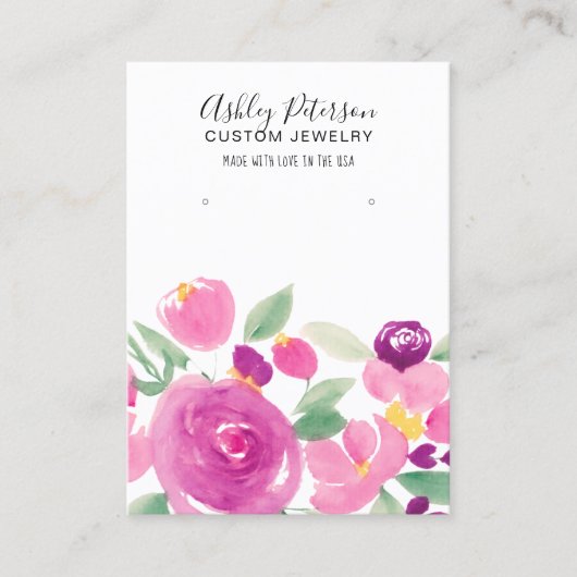 lila Ohrmuschel-Ohrmuschel Visitenkarte (Vorderseite)