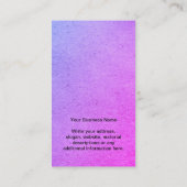 Lila Ohrsichtkarte für das Firmenlogo Visitenkarte (Rückseite)