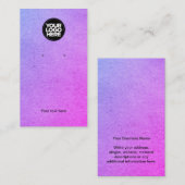 Lila Ohrsichtkarte für das Firmenlogo Visitenkarte (Vorne/Hinten)
