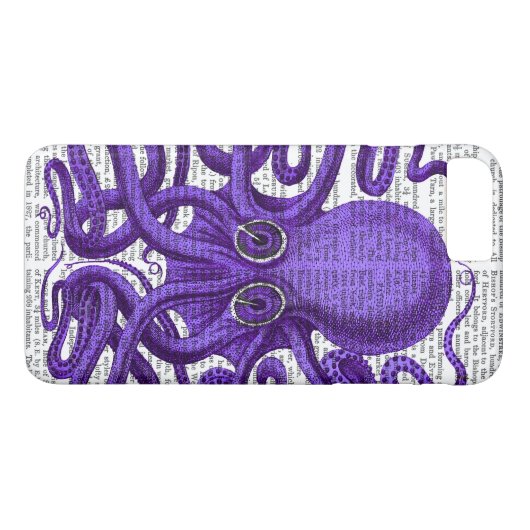 Lila Oktopus Case-Mate iPhone Hülle (Rückseite (Horizontal))