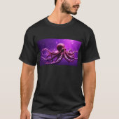 Lila Oktopus-Design T-Shirt (Vorderseite)