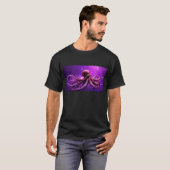 Lila Oktopus-Design T-Shirt (Vorne ganz)