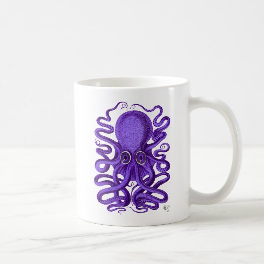 Lila Oktopus Kaffeetasse (Rechts)