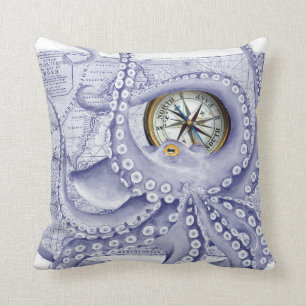 Lila Oktopus Kissen