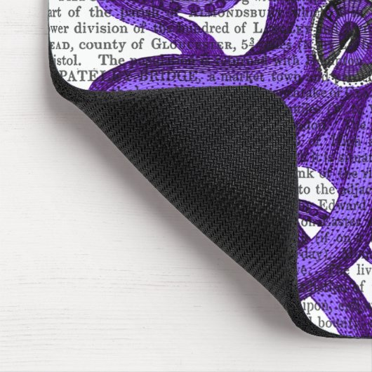 Lila Oktopus Mousepad (Ecke)