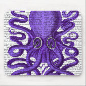 Lila Oktopus Mousepad (Vorne)