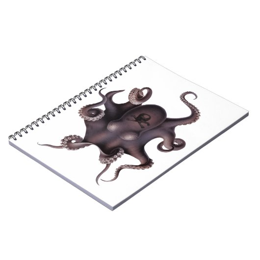 Lila Oktopus Notizblock (Linke Seite)