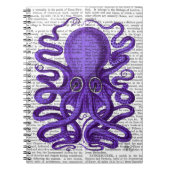 Lila Oktopus Notizblock (Vorderseite)